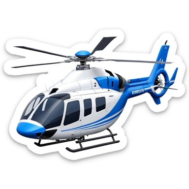 Eurocopter EC135 - Airbus Helicopters (Model Year: 2020) (Iconic colour: Blue and white) sticker