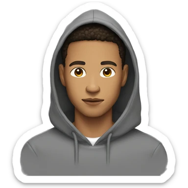 Lightskin guy w hoodie on  sticker