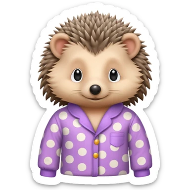 hedgehogs in pajama sticker
