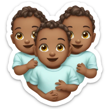 baby triplets sticker