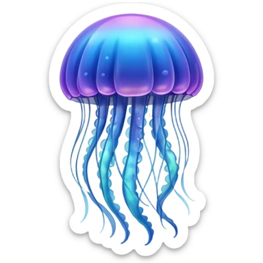 jellyfish with unique design and color but i want a simple one i dont want color orange and blue sticker