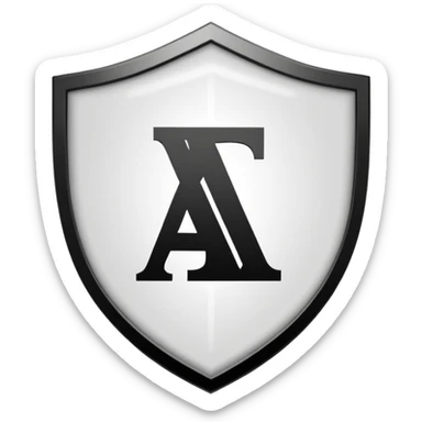 The logo is a shield shape with a black outline. The upper part of the shield contains the words "ATHLETIC CLUB" in black capital letters on a white background. Below this, the shield is divided diagonally.  sticker