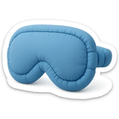 simple blue sleep eye mask in cushion style sticker