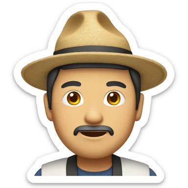 Hombre asiatico sticker