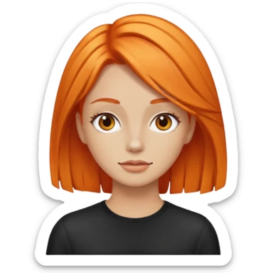 Hair salon orange hair sticker
