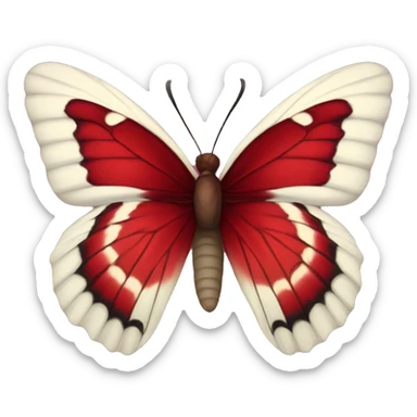 burgundy red butterfly sticker