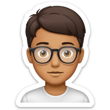 Sexy boy with glasses  sticker