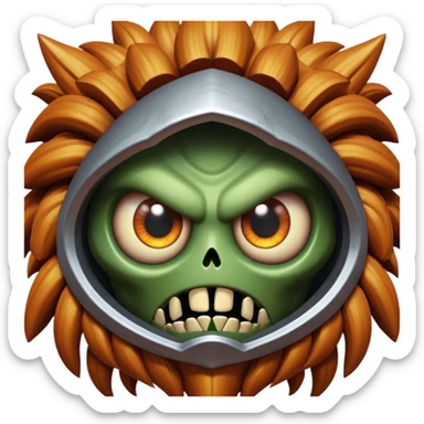 3D, cinematic ultra detailed 32k HD Doom srhoom in pvz 1, brought to life with stunning visual details, each lash, eye, and hair is shown in stunning detail, rich textures, visually rich, so lifelike that it feels like it could leap off the page at any moment sticker