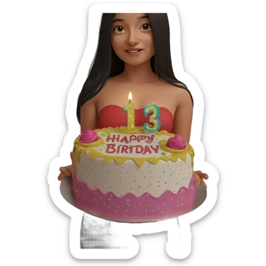 happy birthday cake celebration sticker