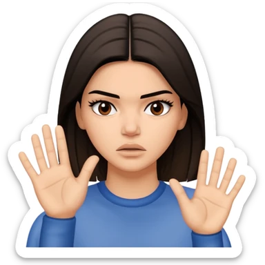 kendall jenner saying stop an looking annoyed sticker