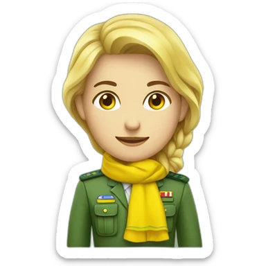guide d'Europe avec un foulard d'uniforme jaune et vert sticker