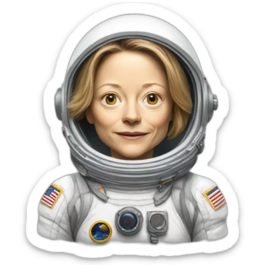 Jodie Foster in Contact spacesuit sticker