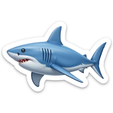 Put blue Nike shoes on the fins of the shark sticker