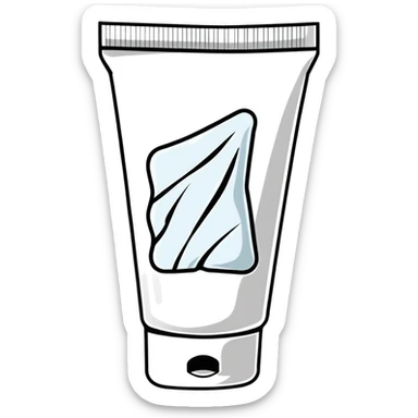 crumpled empty hand cream tube, flattened and wrinkled, cap on, no cream left, no face or character, only the tube sticker