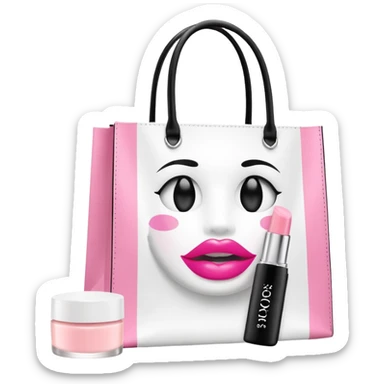 A Sephora shopping bag with a pink preppy lip balm and Summer Fridays branding peeking out sticker