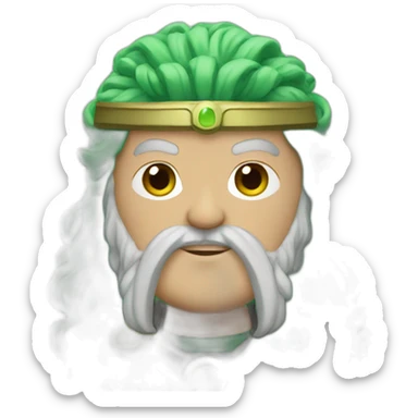 Green Haired Odin sticker