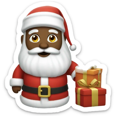 Santa Claus with presents sticker