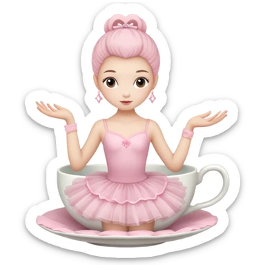 a cup headed ballerina sticker