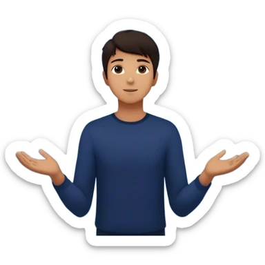 A young man stands in a vast, starry universe, surrounded by floating particles of light. Each particle represents a choice, a moment, a memory—his personal universe. He reaches out, touching one, knowing that everything he does stays in this space forever.  sticker