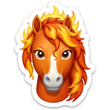 Happy fire horse emoji sad fire horse emoji worried fire horse emoji sticker