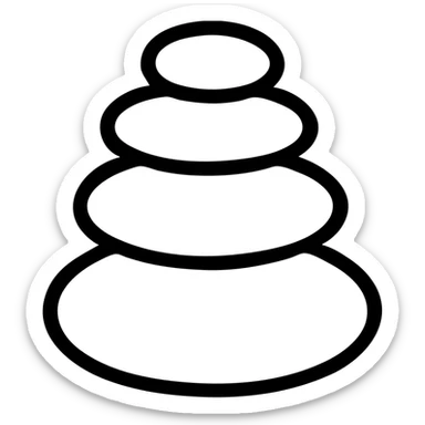 icon on the theme of yoga stones classes.  sticker