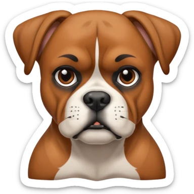 boxer dog with tattoo sticker