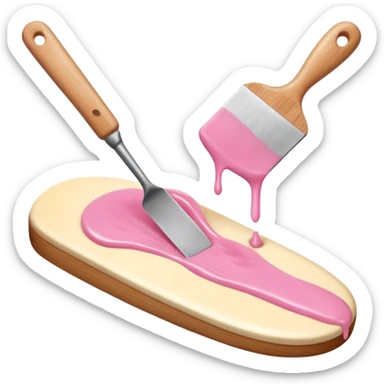 Close-up beauty shot of a smooth white female leg, pink depilatory wax being spread evenly along the skin with a wooden spatula, clean studio lighting, soft shadows, high detail skin texture, minimal background, косметический салон aesthetic, ultra realistic, 4k, sharp focus sticker