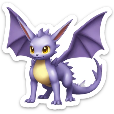 Shiny-Dragon-Eeveelution-Fakemon-Pokémon full body sticker