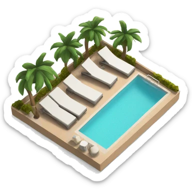 hotel minimalista con piscina relax sticker