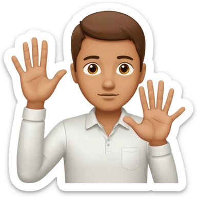 man gesturing "NO" with his hands  sticker