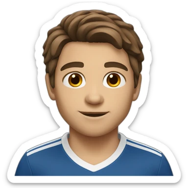 Young soccer Coach with brown hair and brown eyes sticker
