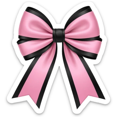 BLACKPINK-inspired gothic bow , no hearts, black and pink, cute,  sticker