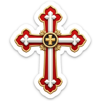 It will be a cross in the middle and four little crosses in between the big cross in the middle and add some colours to it that matches with the flag of the kingdom of jerusalem sticker