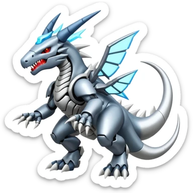Futuristic Reshiram-Kyurem-Steelix-Aggron-Genesect-fusion sticker