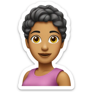 Emoji de chica emprendedora de aritos sticker