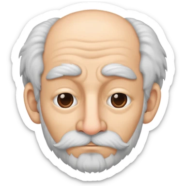 hairy man with a crooked nose sticker