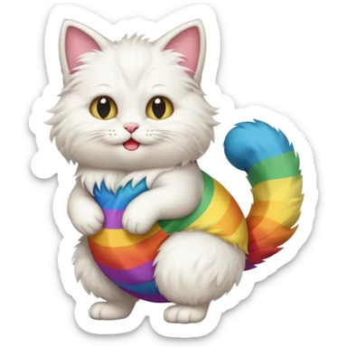 A gay cat twerking  sticker