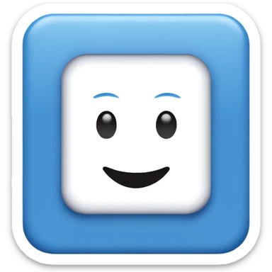 I want a blue background and a white checkmark inside it emoji which I will call the "Fake Roblox Verified Badge Emoji" and the blue background should be square and it should be the "🟦" emoji being the background sticker