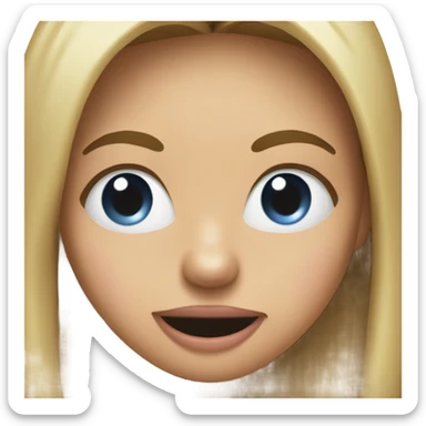 Cross eyed and tongue out sticker