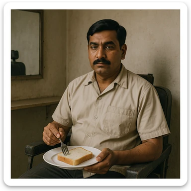 sartarosh xonada shunchaki tarelka v vilka ushlab utirsin tarelkada esa faqat non bulsin kayfiyati xam urtacha bulsin xursan bob ketmasin sticker