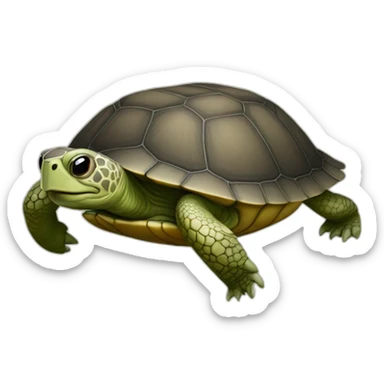 Tortue sur l'outre sticker