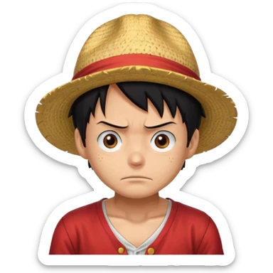 luffy un peu sérieux mais pas trop sticker