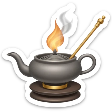 Burning incense on a holder  sticker