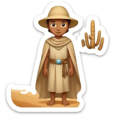person living in dessert sticker