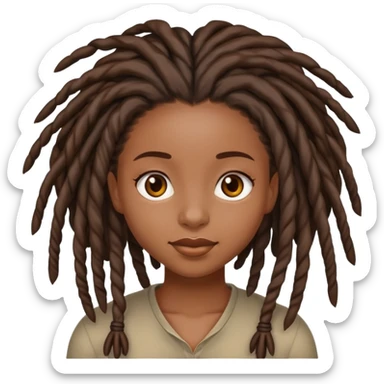 Black girl with locs sticker
