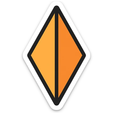 orange The Sims diamond (Plumbob) icon with color outline sticker