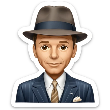 frank sinatatra pinstripe gangster sticker