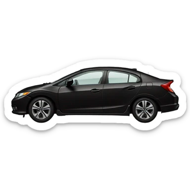 Black Honda civic 4d sticker