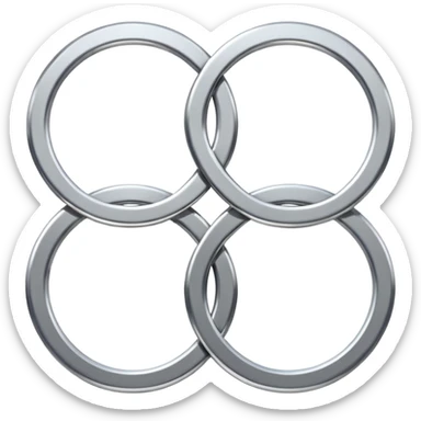 4 circles that looks like audi logo sticker