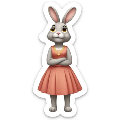 conejo con terno sticker